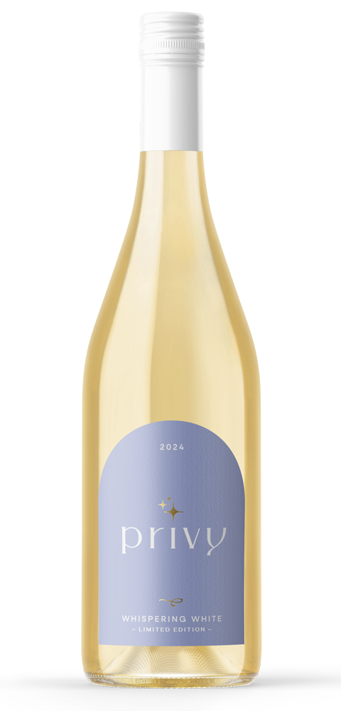Privy white wine bottle